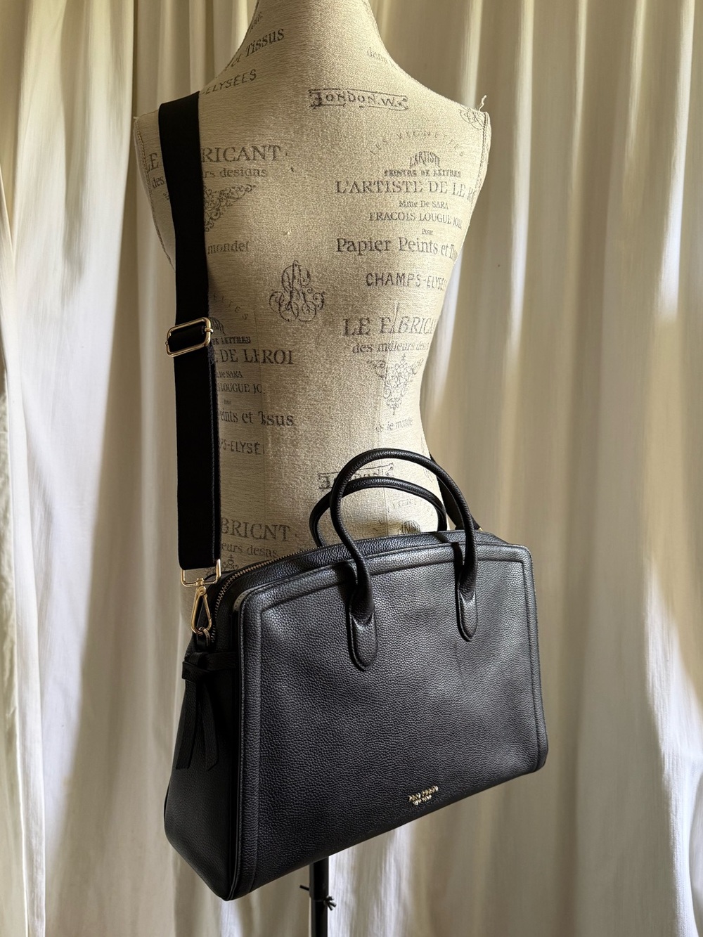 Kate Spade Black Leather Knott Satchel